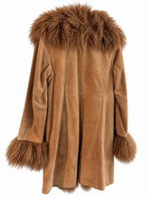 Load image into Gallery viewer, Vintage Running Wild Stampede  Penny Lane Suede Leather Coat Jacket
