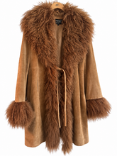 Load image into Gallery viewer, Vintage Running Wild Stampede  Penny Lane Suede Leather Coat Jacket
