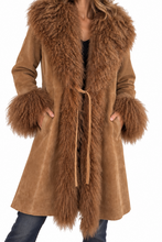 Load image into Gallery viewer, Vintage Running Wild Stampede  Penny Lane Suede Leather Coat Jacket
