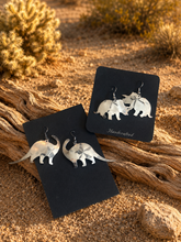 Load image into Gallery viewer, Vintage Triceratops Dinosaur Earrings
