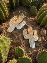 Load image into Gallery viewer, Sterling Silver Cactus Dangle Earrings
