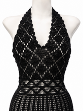 Load image into Gallery viewer, Vintage Crotchet Beaded Halter Top
