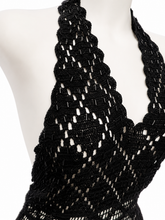 Load image into Gallery viewer, Vintage Crotchet Beaded Halter Top
