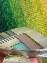 Load image into Gallery viewer, Triangle Upside Inlay Sterling Silver Pendant
