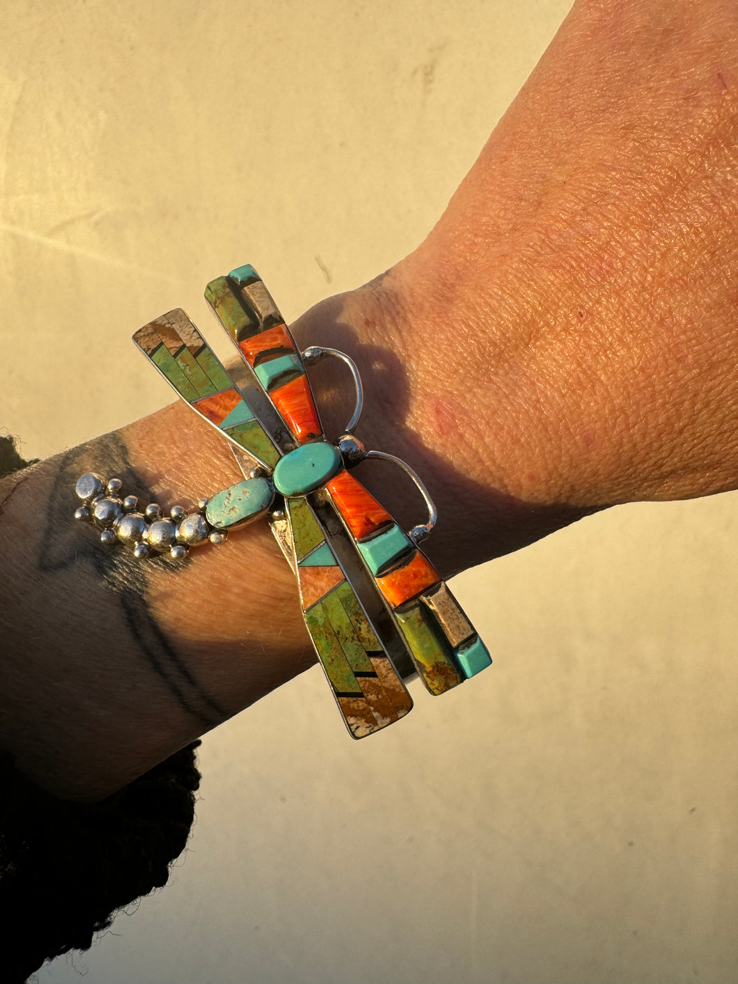 Navajo Dragonfly Cuff Bracelet by Melvin Francis