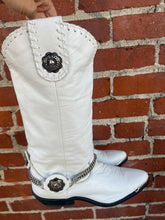 Load image into Gallery viewer, Cowboy White Leather Boots ~ Women Size 8.5
