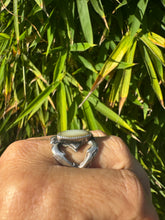 Load image into Gallery viewer, Vintage Mother Of Pearl Sand Cast  Ring
