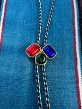 Load image into Gallery viewer, 1980s Rhinestone Bolo Tie Necklace
