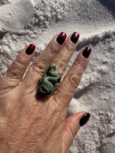 Load image into Gallery viewer, Carved Turquoise Snake Ring
