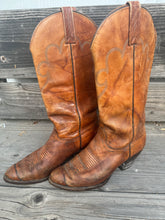 Load image into Gallery viewer, Leather Brown Cowboy Boots-Women Size 7.5
