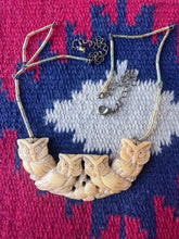 Load image into Gallery viewer, Vintage Carved Bone Owl Necklace
