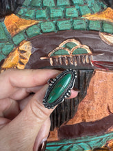 Load image into Gallery viewer, Green Turquoise Long Ring
