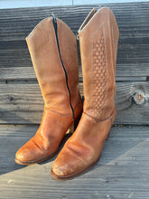 Load image into Gallery viewer, 9WEST Leather Western Side Zip Boots ~Womens  8.5
