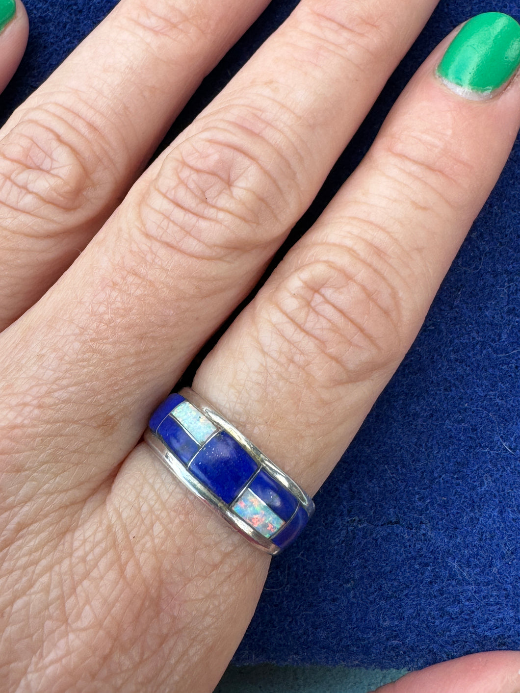 Lapis and Opal Ring