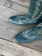 Load image into Gallery viewer, Navy Abilene Leather Boots ~Womens 7.5
