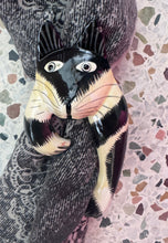 Load image into Gallery viewer, Painted Cat Wood Scarf Slide
