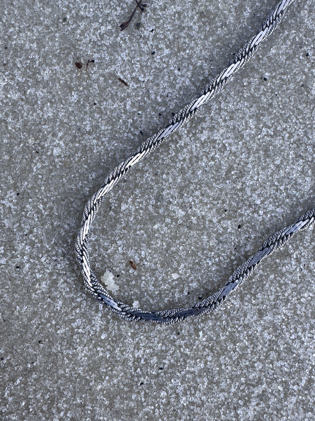 Braided Sterling Silver Chain Necklace