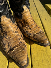 Load image into Gallery viewer, Snakeskin Cowboy Boots -Size 11.5
