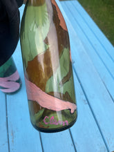 Load image into Gallery viewer, Vintage Pair of Painted Lady Wine Bottles
