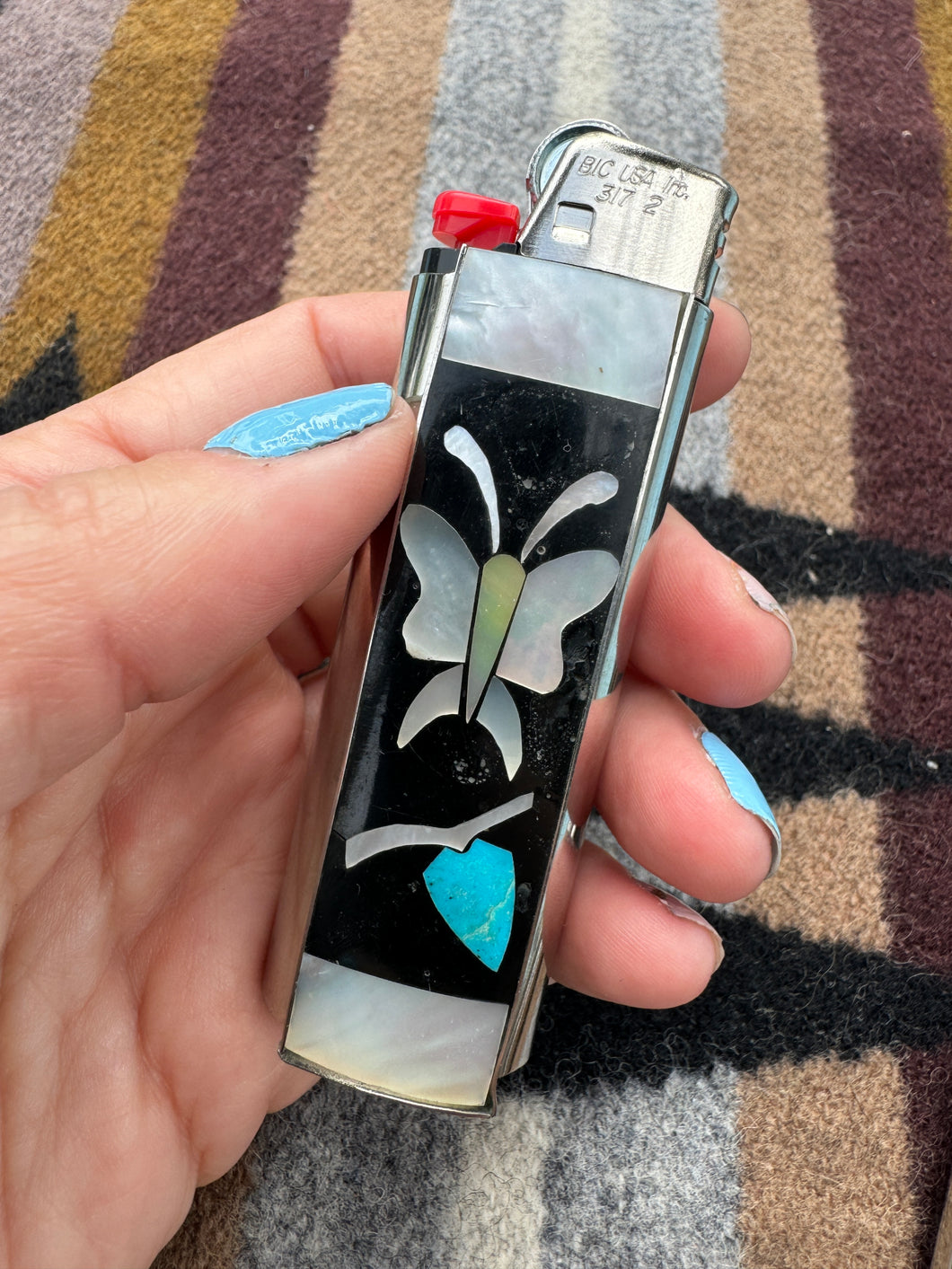 1970s Butterfly Lighter Case