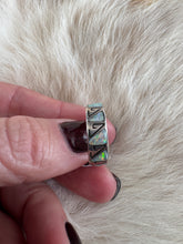 Load image into Gallery viewer, Opal Triangle Band Ring
