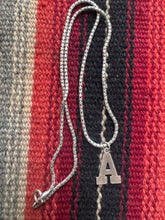 Load image into Gallery viewer, “A” Charm Sterling Silver Necklace
