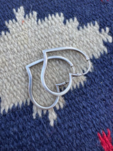 Load image into Gallery viewer, Heart Shape Hoop Sterling Silver Earrings
