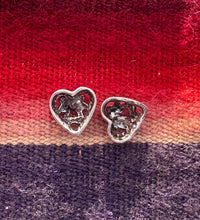 Load image into Gallery viewer, Sterling Silver Heart Stud Earrings
