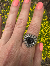 Load image into Gallery viewer, Onyx Heart  Ring
