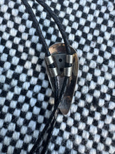 Load image into Gallery viewer, Vintage Onyx Sterling Silver Bolo Tie Necklace
