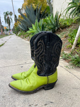 Load image into Gallery viewer, Lime Green  Leather Boots ~ Womens Size 7
