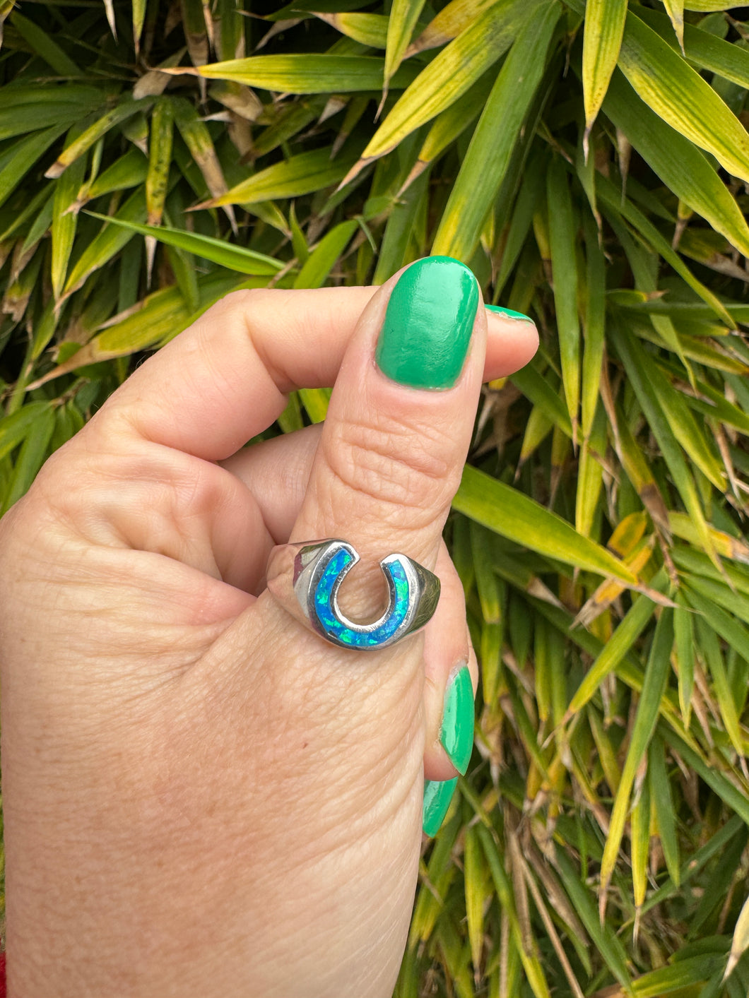 Opal Horseshoe Ring