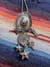 Load image into Gallery viewer, Vintage Western Cowboy Hat with Charms Necklace
