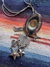 Load image into Gallery viewer, Vintage Western Cowboy Hat with Charms Necklace
