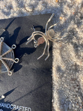 Load image into Gallery viewer, Vintage Taxco Mexico Spider and Web Earrings
