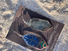 Load image into Gallery viewer, Handmade Taxco Mexico Blue Green Inlay Earrings
