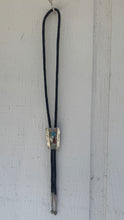 Load image into Gallery viewer, Navajo Coral and Turquoise Rectangle Bolo
