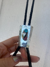 Load image into Gallery viewer, Navajo Coral and Turquoise Rectangle Bolo
