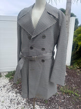 Load image into Gallery viewer, Vintage Plaid Belted Trench Coat Jacket
