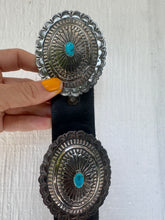 Load image into Gallery viewer, Vintage AJW Sterling Turquoise Concho Belt
