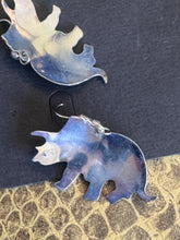 Load image into Gallery viewer, Vintage Triceratops Dinosaur Earrings
