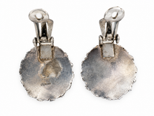Load image into Gallery viewer, Vintage Zuni Sterling Silver "Snake Eye" Turquoise Clip On Earrings
