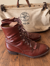 Load image into Gallery viewer, Vintage Mens Justin Brown Lace Up Ropers
