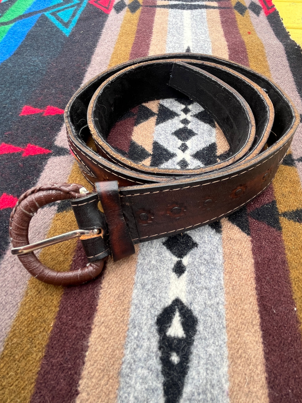 Mexican Woven Leather Belt