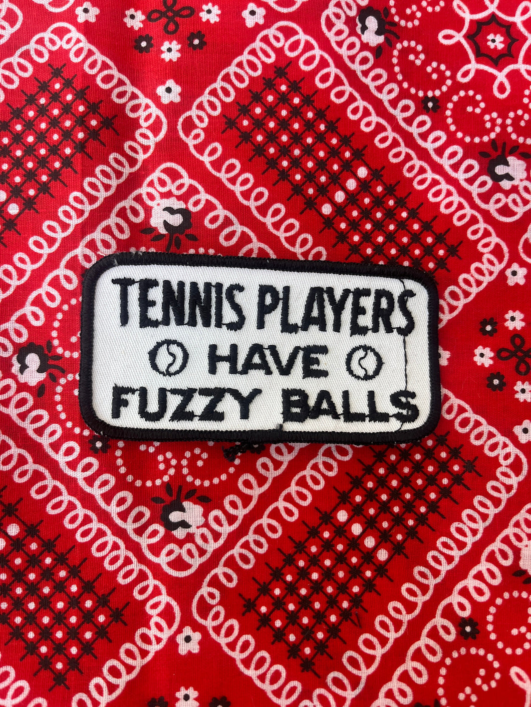 Tennis Players Have Fuzzy Balls Patch