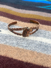 Load image into Gallery viewer, Copper Horse Cuff Bracelet
