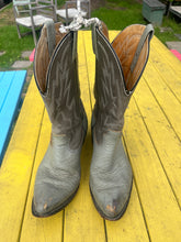 Load image into Gallery viewer, Gray Leather Cowboy Boots~ Mens Size 12
