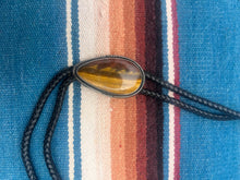 Load image into Gallery viewer, Tiger&#39;s Eye Bolo Tie Necklace
