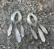 Load image into Gallery viewer, Three Feathers Earrings
