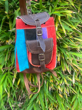 Load image into Gallery viewer, Suede Striped Backpack
